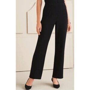 Chico's Travelers Pull On Straight Leg Pants in Black - Sz 0 Short (S/4)